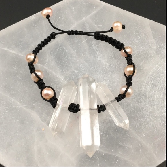 Double Terminate Crystal macramé Bracelet - Picture 7 of 10